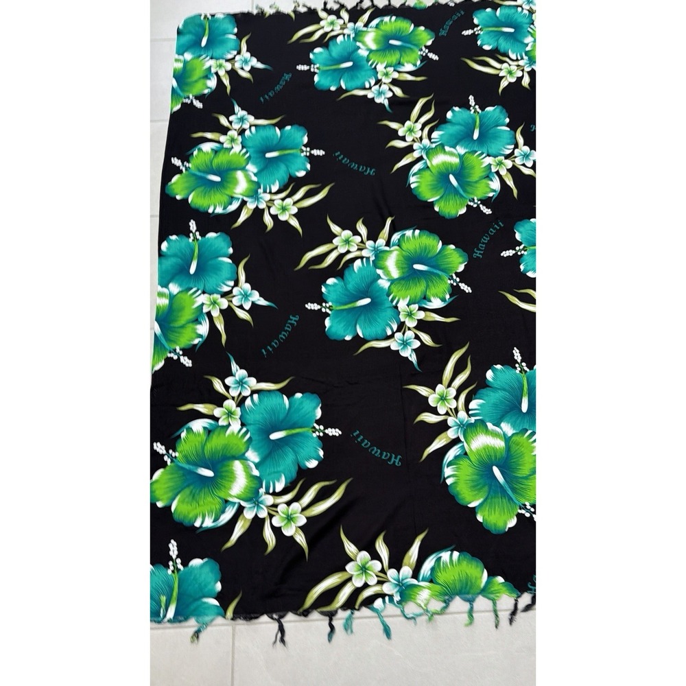Aloha Fashion Hawaiian Sarong Women's Rayon Floral Fringe Swim Wrap Beach Resort